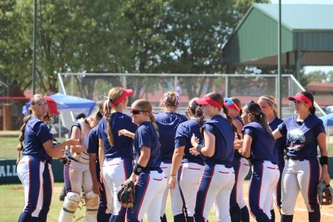 Softball Players Celebrating After Game